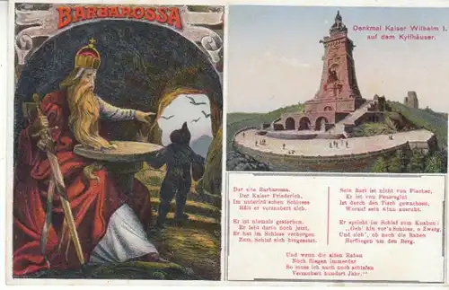 Die Kaiser Barbarossa und Wilhelm I. Kyffh. ngl B5151