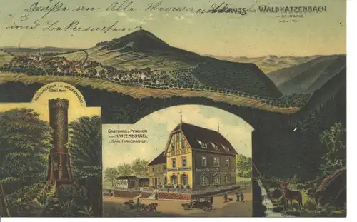 Waldkatzenbach Gasthaus zum Katzenbuckel gl1909 5.009