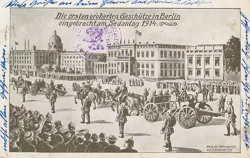 Berlin Eroberte Geschütze feldpgl1914 117.775