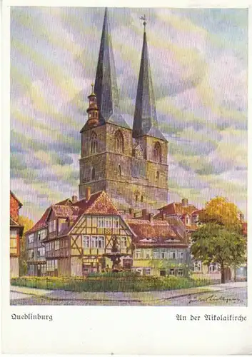 G.LÜTTGENS Quedlinburg An der Nikolaikirche ngl B4610