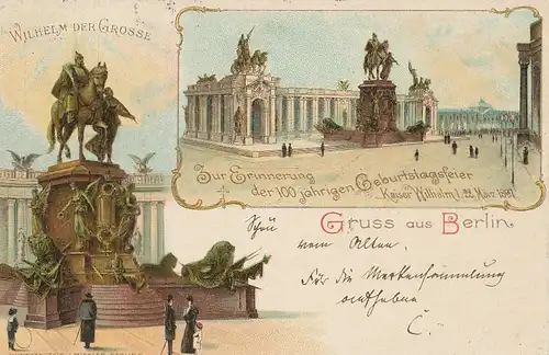 Berlin Erinnerung Geburtstag Kaiser gl1897 117.793