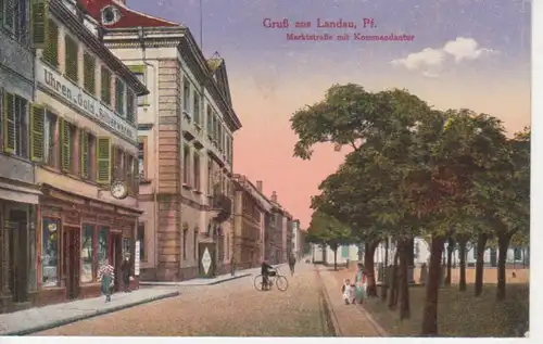 Landau Marktstraße mit Kommandantur ngl 93.408