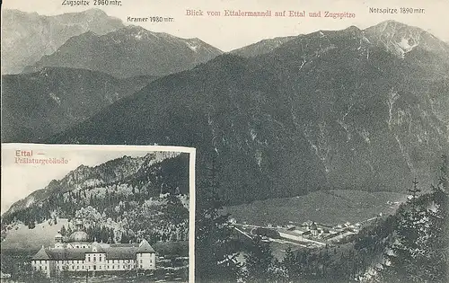 Kloster Ettal Zugspitze Kramer Notspitze ngl 120.003