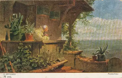 C. Spitzweg: Ausschau gl1919 118.952