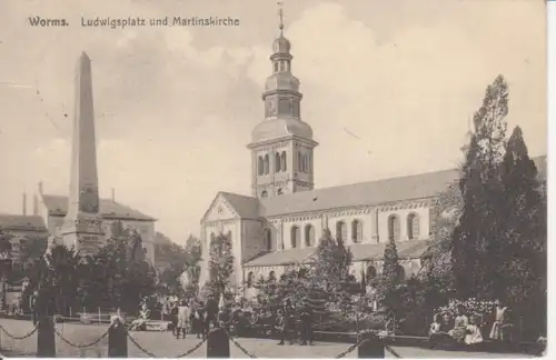 Worms Ludwigsplatz Martinskirche feldpgl1917 94.747