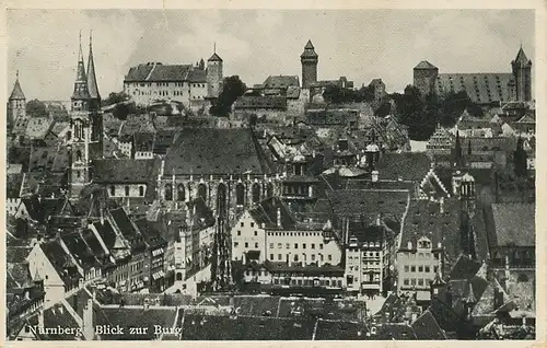 Nürnberg Blick zur Burg gl1935 124.415