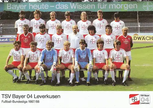 Fußball: Bayer 04 Leverkusen Mannschaft 87/88 112.445