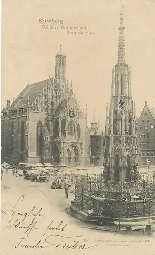 Nürnberg Schöner Brunnen Frauenkirche gl1902? 124.721