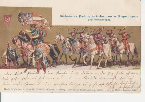 Erfurt Hist. Festzug Eröffnungsgruppe gl1902 92.403