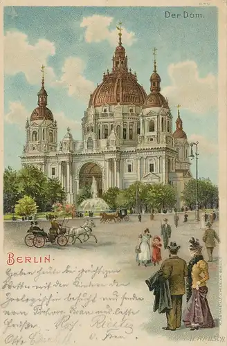 Berlin Litho Partie am Dom gl1899 117.335