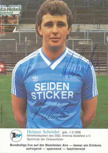 Fußball: Arminia Bielefeld H. Schröder Werbek. 111.995