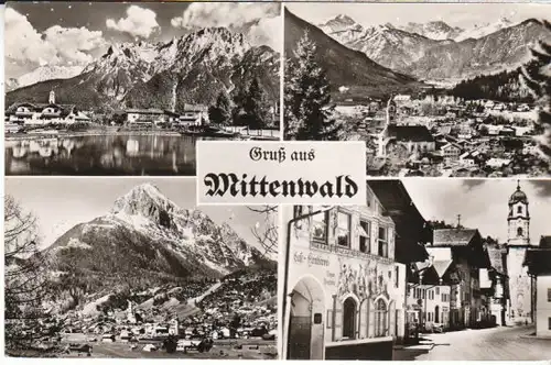 Gruss aus Mittenwald Mehrbildkarte gl1961 B4149