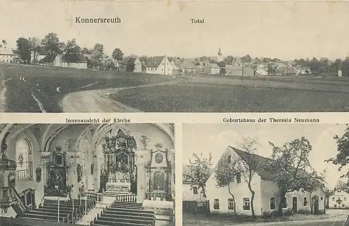 Konnersreuth Haus Neumann Kirche Totale gl1927 121.869