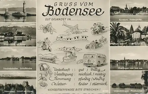 Bodensee Teilansichten gl1954 118.675