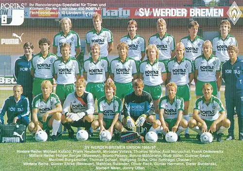 Fußball: SV Werder Bremen Mannschaft ngl 112.064