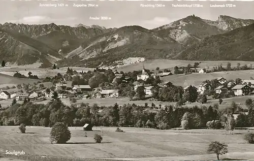 Saulgrub gegen Ammergauer Alpen gl1963 120.027