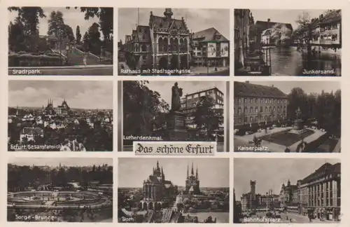 Erfurt Mehrbildkarte Teilansichten feldpgl1940 92.450