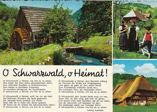 O Schwarzwald, o Heimat mit Liedtext gl~1970? B8314