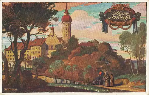 Kloster Andechs Künstlerkarte M.Luber gl1919 120.284