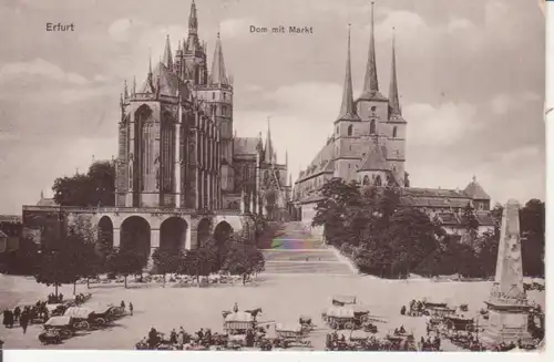 Erfurt Dom und Severikirche mit Markt gl1907 92.532