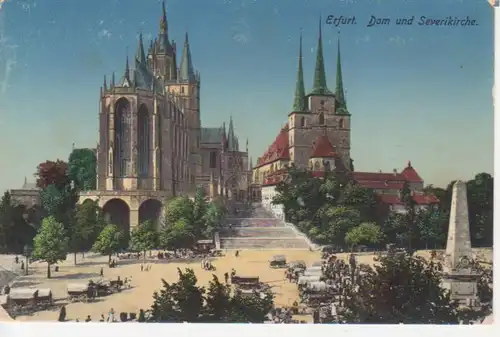 Erfurt Dom und Severikirche feldpgl1915 92.531