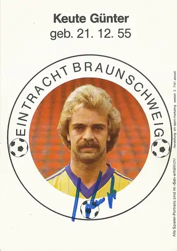 Fußball: Eintr. Braunschweig Günter Keute 112.033