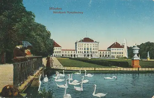 München Schlosspark Nymphenburg feldpgl1918 123.918