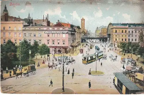 Berlin Alexanderplatz um 1900 ngl B5045