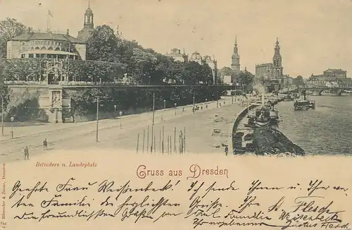 Dresden Belvedere und Landeplatz gl1899 127.341