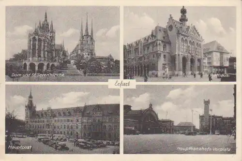 Erfurt Dom Rathaus Post Bahnhofsvorplatz gl1940 92.472