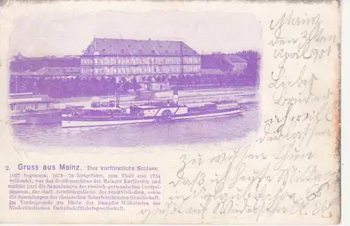Mainz Das kurfürstliche Schloss gl1901 94.558