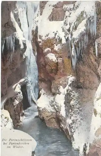 Partnachklamm b.Partenkirchen i.Winter gl~1920? B5833