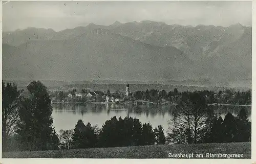 Seehaupt am Starnberger See Panorama gl1934 120.167