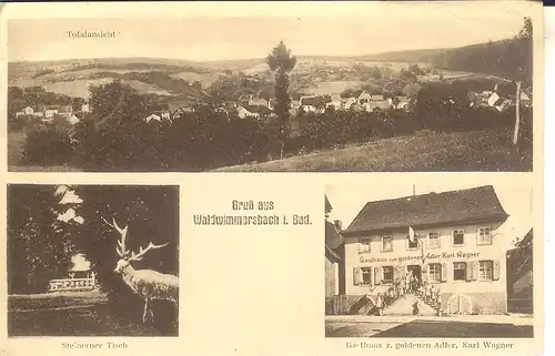 Waldwimmersbach Gasthaus gold. Adler glca.1930 4.424