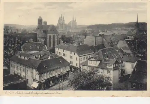 Erfurt Panorama mit Kirche und Dom gl1935 92.475