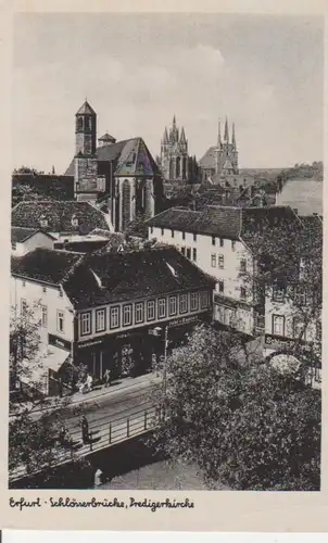 Erfurt Schlösserbrücke Predigerkirche gl1944 92.485