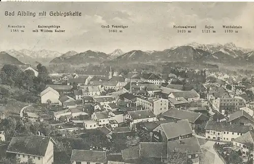 Bad Aibling mit Gebirgskette glca.1930 119.612