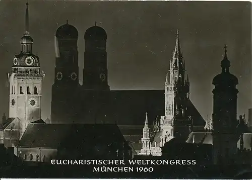 München Festkarte Euchar. Weltkongress gl1960 124.084