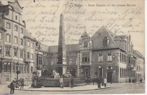 Mainz Neuer Brunnen auf der gr. Bleiche gl1909 94.553