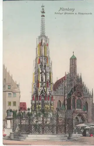 Nürnberg Hauptmarkt Schön.Brunnen ngl B5310