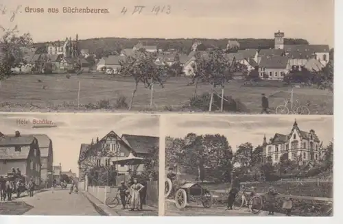 Büchenbeuren Hotel Schüler Panorama gl1913 94.889