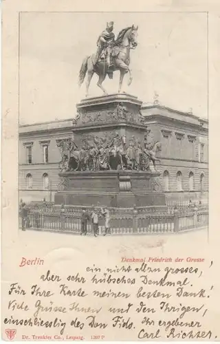 Berlin Denkmal Friedrich des Großen gl1900 B4779
