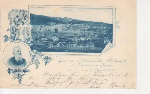 Neustadt/Haardt Litho Panorama gl1899 93.288