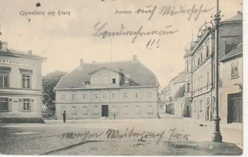 Oppenheim a.R. Postplatz feldpgl1914 94.675
