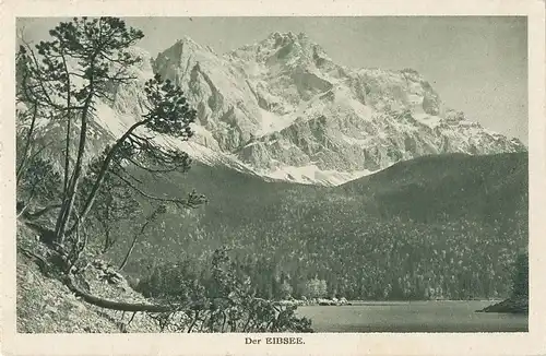 Eibsee gegen Zugspitze gl1932 119.987