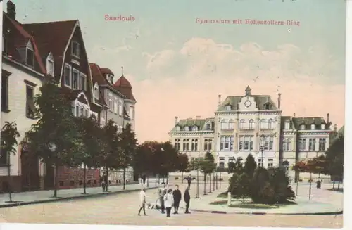 Saarlouis Gymnasium mit Hohenzollern-Ring gl1914 93.488