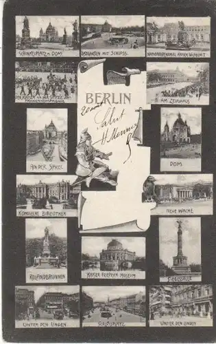 Berlin alte Mehrbildkarte gl~1910? B5272