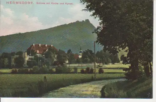 Hermsdorf Schloss mit Kirche und Kynast ngl 92.398