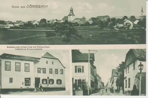 Dörrebach Gasthaus Weißes Ross Straßenpartie ngl 94.837