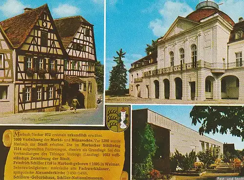 Marbach/Neckar Mehrbildkarte Historie ngl B8580